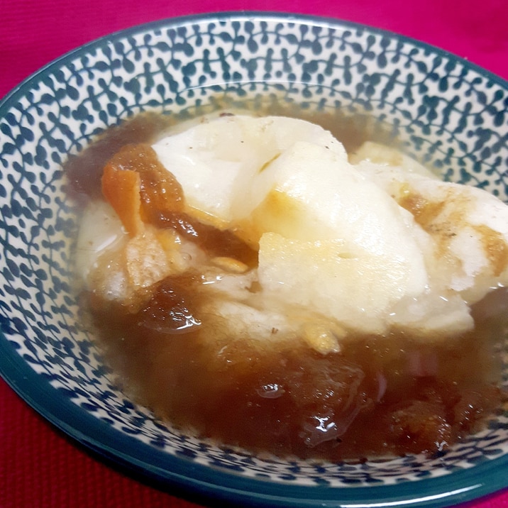 おぼろ昆布をたっぷりと(^^)焼き餅の昆布茶漬♪